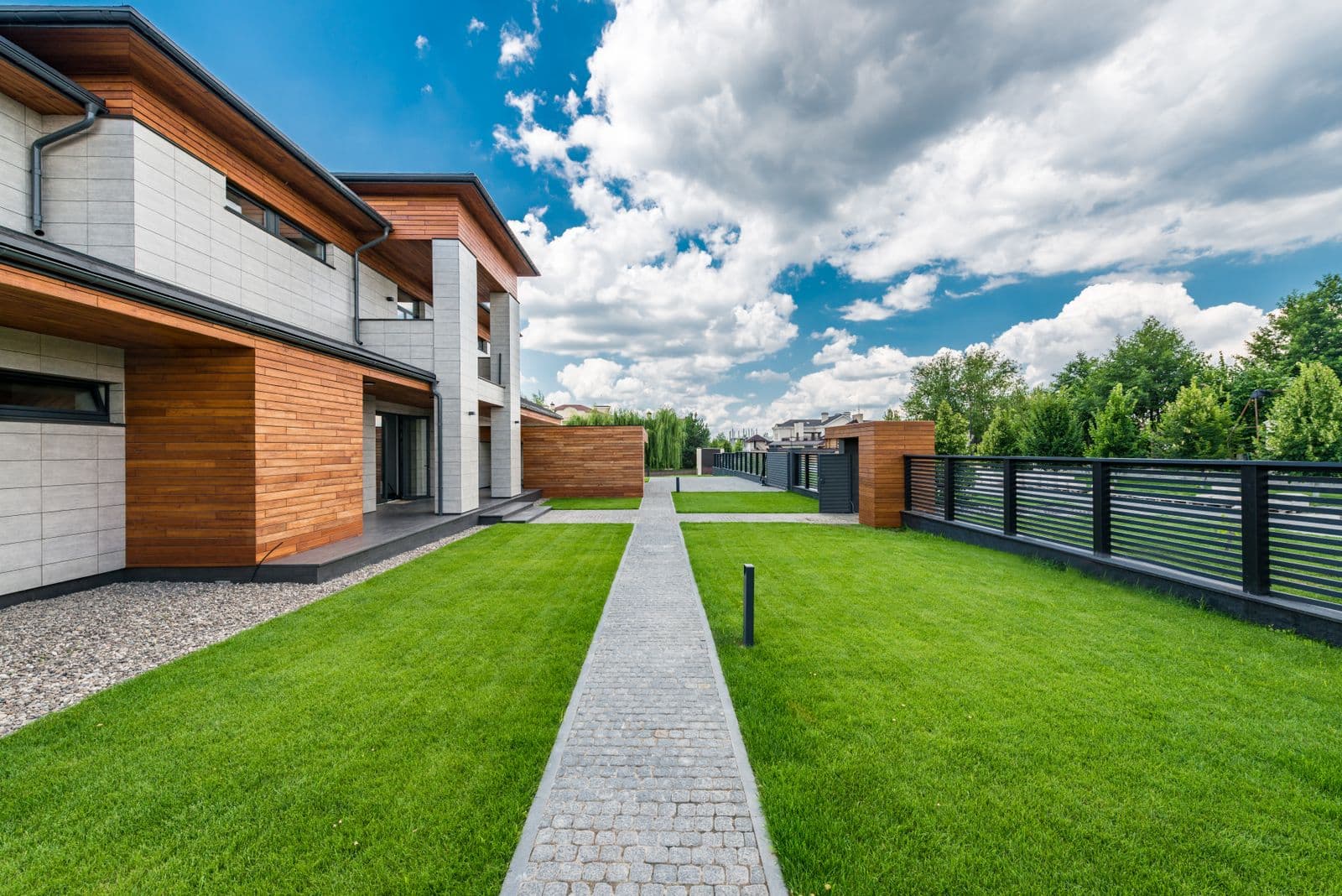 Front of a modern house